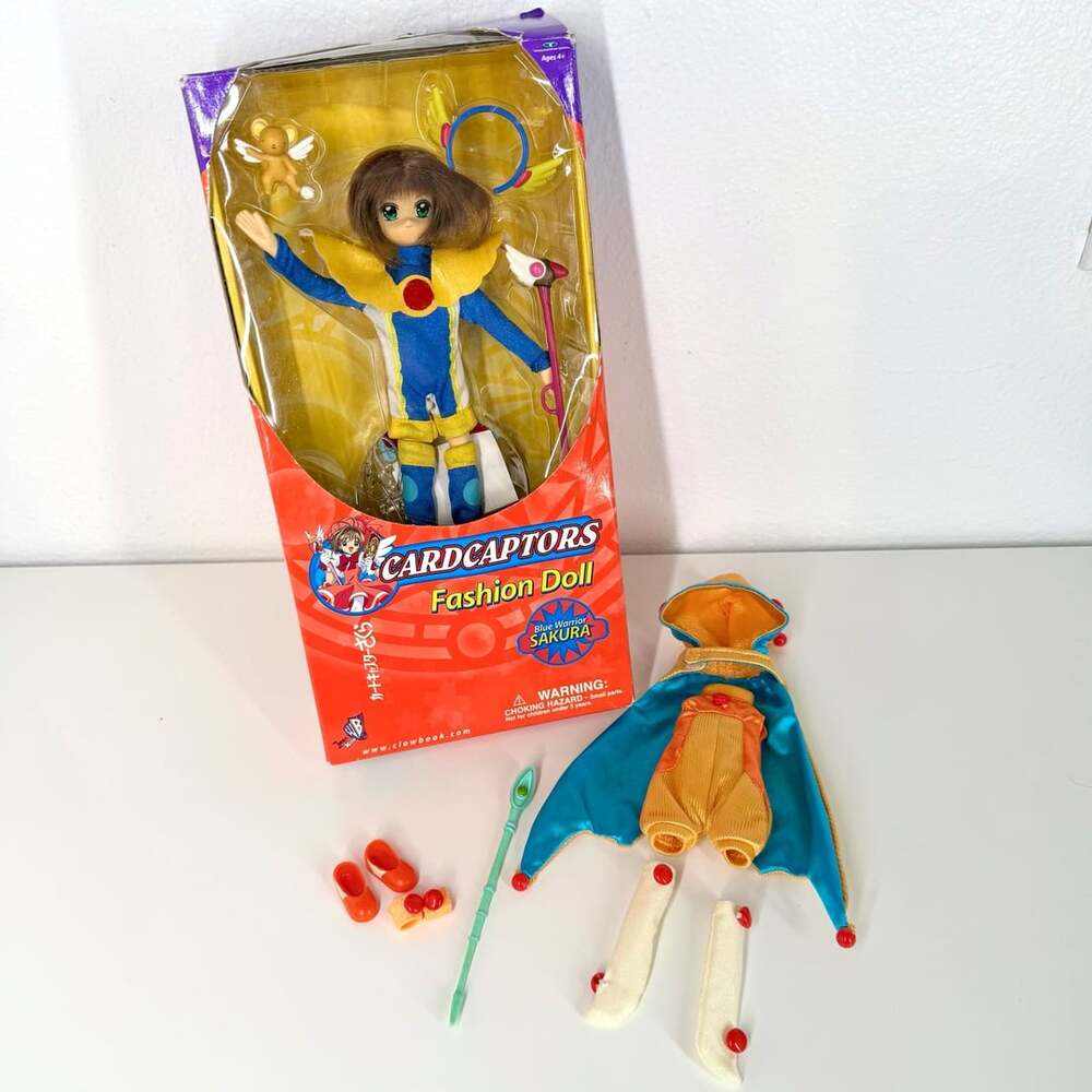 Vintage Trendmasters Cardcaptor Sakura Blue Warrior Rain Jester Doll 2000s